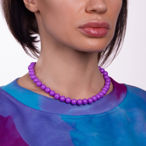 Колье Moon Paris, Valentine, с акриловыми бусинами, MVL-22.12-002 сиреневый фото 3