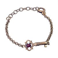 Браслет Alcozer&J, с гранатом, AL2308-B4818C золотистый