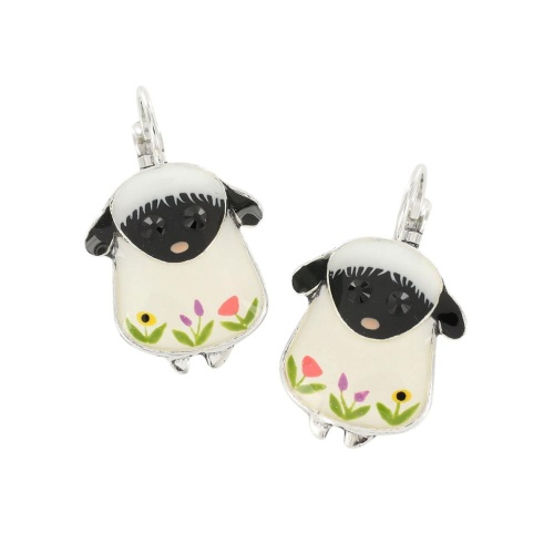 Серьги TARATATA, Hop, с цветной смолой и стразами, TT-T25-05718-101 белый