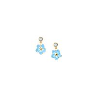 Серьги Franck Herval, Neela, незабудки со Swarovski и цветной эмалью, FH24.2-12-69143 голубой