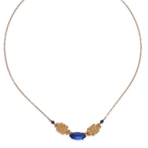 Колье Franck Herval, Charlie, с кристаллом Swarovski и лазуритом, FH26.2-15-64700 синий фото 2