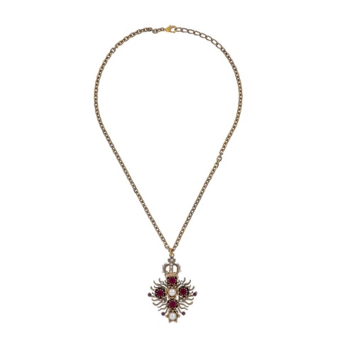 Колье Celeste G, с кристаллами Swarovski и жемчугом, CS26.1-2182 черный фото 2