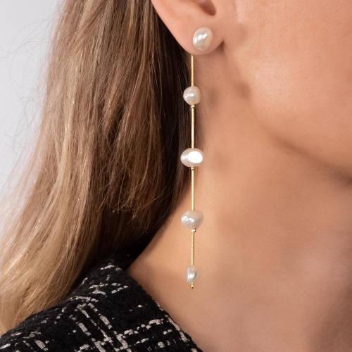 Серьги Lanzerotti, Splendore, с жемчугом, LZ-24.08-304 белый фото 2