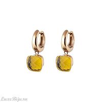 Серьги Qudo Firenze light topaz 300329 BR/RG