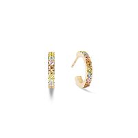 Серьги Coeur de Lion Hoop Multicolour Pastel Gold 15мм, 0146/23-1590