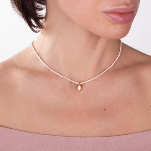 Колье Moon Paris, с жемчугом и перламутром, Mo-22.10-131 белый фото 3