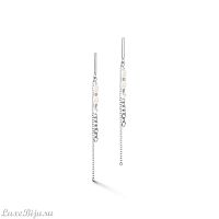Серьги Coeur de Lion White-Silver, *6005/21-1417