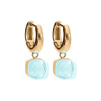 Серьги Qudo FIRENZE (G) Aquamarine, 107001/20-6002
