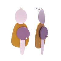Серьги Moon Paris, Del mare, "Весна", каучук, MoD-20.03-013 розовый