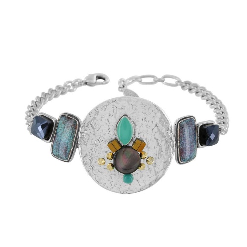 Браслет TARATATA, Celeste, смола,слюдяная пудра,бусины,стразы, TT-W23-09312-104 зеленый