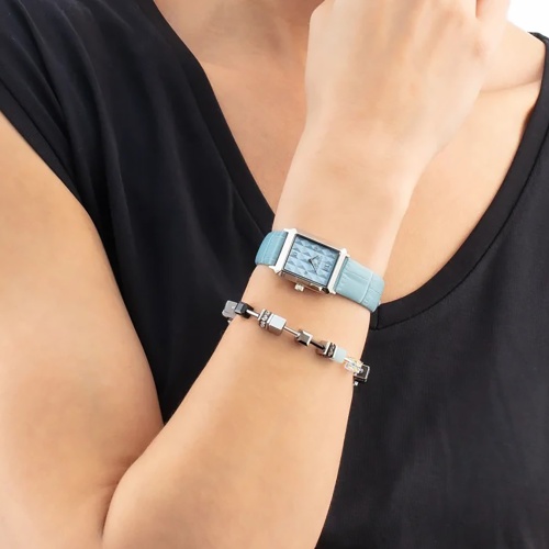 Набор Light Blue-Silver(часы 1 шт., браслет 1 шт.), 7670/53-0741 фото 8