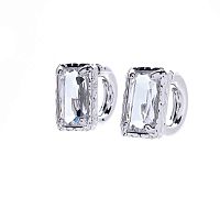 Серьги Moon Paris, Ringo, с кристаллом, MR-22.03-048 серебристый
