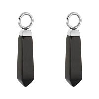 Шарм Coeur de Lionы на серьги Silver-Black, 0051/44-1317