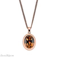 Колье Qudo Tivola Light Smoked Topaz 404559.1 BR/RG
