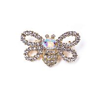 Брошь Moon Paris, Nord, мотылёк, с кристаллами, MoS-22.03-018 золотистый