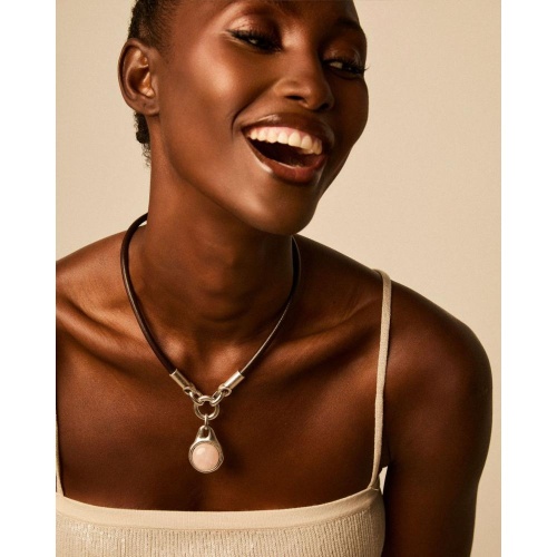 Колье VIDDA, Hera, кожаное, с розовым кварцем, VD25.1-02163201 розовый, 55см фото 2