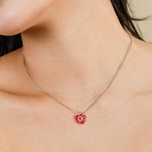 Колье Franck Herval, Scarlet, с кристаллом Swarovski и цветной смолой, FH26.2-15-64710 красный фото 3