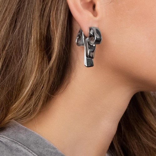 Серьги Moon Paris, Ringo, двойные, MR-24.06-056 серебристый фото 2