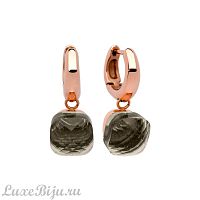 Серьги Qudo Firenze smoky quartz, 300029 BW/RG