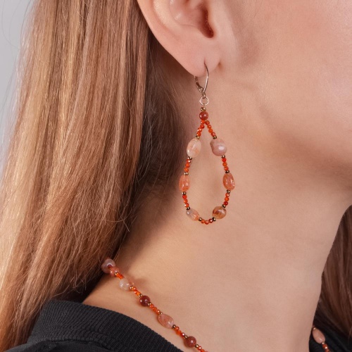 Серьги Lanzerotti, Caramello, с солнечником и шпинелью, LZ-24.11-527 коричневый фото 2