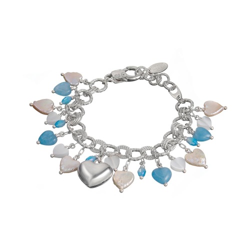 Браслет Lanzerotti, Marino, с агатом, жемчугом и кошачьим глазом, LZ-25.06-183 голубой