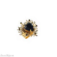 Кольцо Celeste G, с кристаллом Swarovski и фианитами, CS26.1-1996 черный