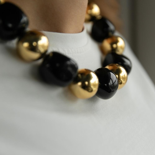 Колье Francesca Bianchi, с эмалью, FB25.2-GC9 черный фото 3