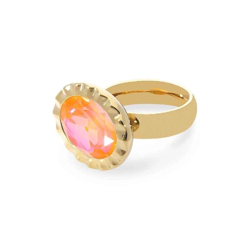 Кольцо Qudo TIVOLA UNICA big (G/P) Crystal orange ignite 54, 688429