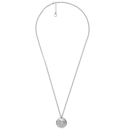 Колье Ciclon, Giselle, с монетой, металл, CN-245809 серебристый