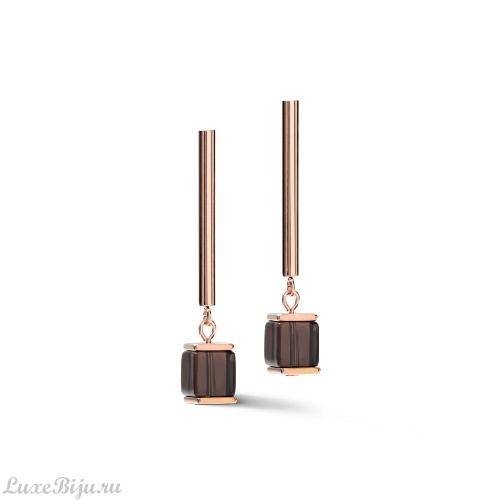 Серьги Coeur de Lion Rose Gold Brown 5059/21-1100 фото 4