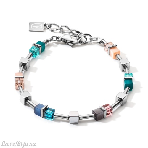 Браслет Coeur de Lion Blue-Turquoise-Peach 5022/30-0751