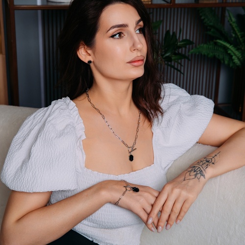 Браслет Fiore Luna Jet, C2009SW-B01.4 BW/S фото 4