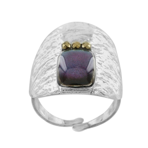 Кольцо TARATATA, Celeste, разъемное,смола, пудра,стеклянные бусины, TT-W23-09422-104 зеленый фото 6