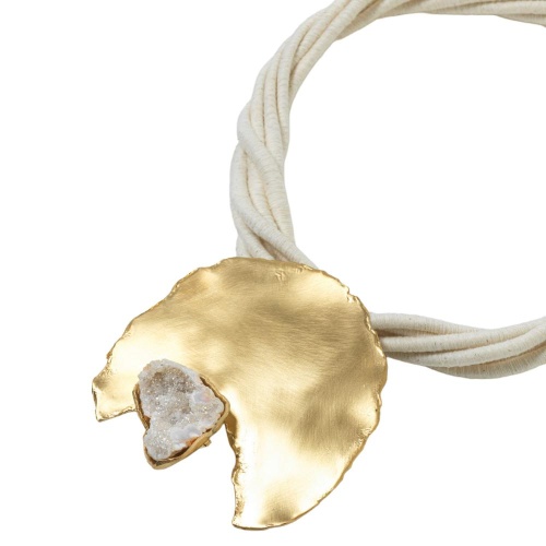 Колье Katerina Vassou, Ascella, с друзой агата, KV26.1-307540GWHITE белый фото 2