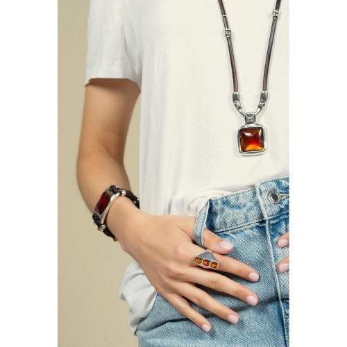 Кольцо Ciclon, Kubik Chik, с муранским стеклом, CN-243501 черный, 18 фото 3