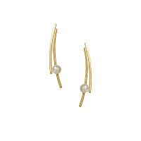 Серьги Katerina Vassou, Buttress, с жемчугом, KV26.1-401049G золотистый