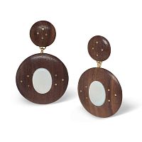 Серьги Nature Bijoux, Oman, древесина,перламутровая морская раковина, NB26.2-12-90796 коричневый