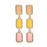 Серьги Moon Paris, с цветными акриловыми вставками, Mo-Y24.06-020 желтый