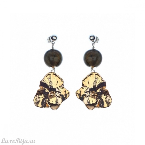 Серьги Ester Bijoux Гортензия F678C-G BR