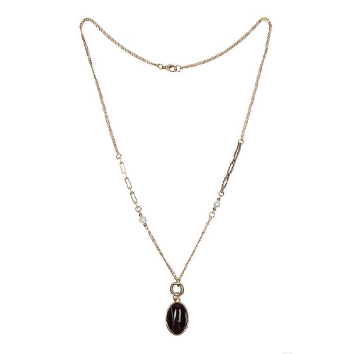 Колье Fiore Luna COFFE AGATE, LN5153 BR/G