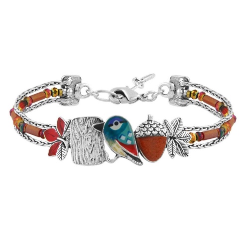Браслет TARATATA, Woody, со смолой, бусинами и слюдяным порошком, TT-H24-10315-103 красный