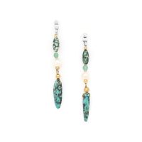 Серьги Nature Bijoux, Mara, бирюза, жемчуг, агат, авантюрин, NB24.2-12-79762 зеленый