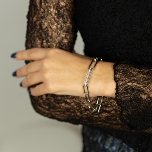 Браслет Moon Paris, Ringo, с кристаллами, MR-26.01-013 серебристый фото 2