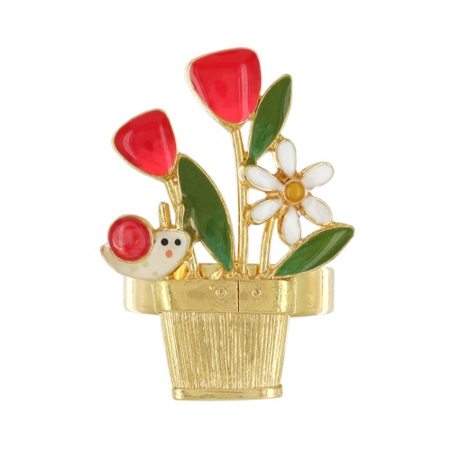 Кольцо TARATATA, Basilic, разъемное, с цветной смолой, TT-T23-04407-20M золотистый фото 2