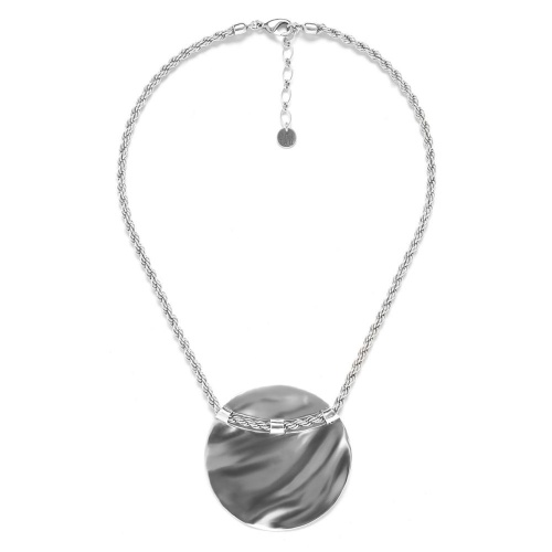 Колье ORI TAO, Couture, фактурный металл, OT24.1-15-31720 серебристый