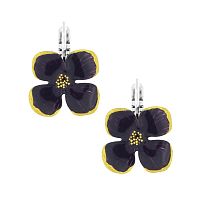 Серьги TARATATA, Hortensia, смола, золотая краска, микрошарики, TT-H25-13706-109 фиолетовый