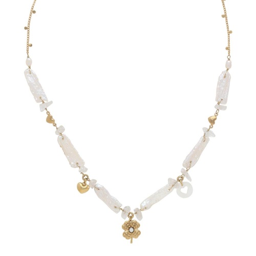 Колье Franck Herval, Bianca, раковина, хрусталь, перламутр, жемчуг, FH26.1-15-64561 белый фото 2