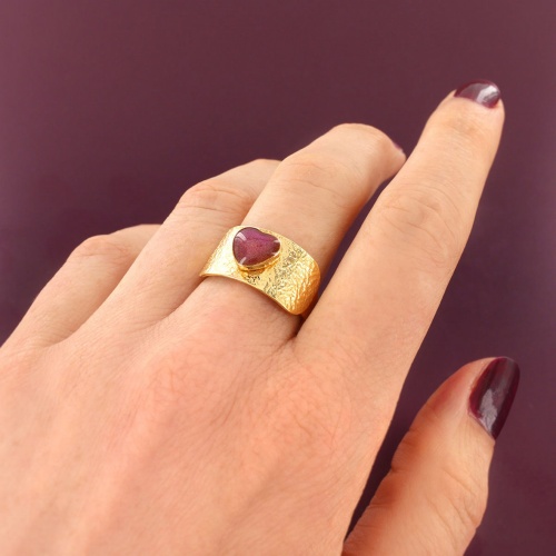 Кольцо TARATATA, Frida, разъемное, смола, слюдяной порошок, TT-H25-06417-209 бордовый фото 2