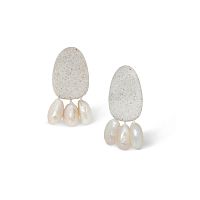 Серьги Nature Bijoux, Bora Bora, с прессованным песком и жемчугом, NB26.2-12-90801 серый