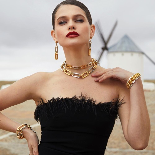 Колье VIDDA, Powerful, двухцветный металл, VD23-0169492 золотистый, 45см фото 4